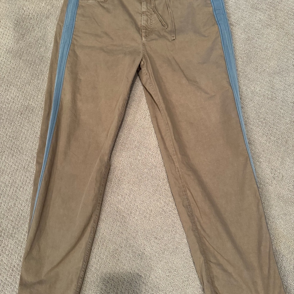 SOLD OUT Brunello Cucinelli Tan and Blue Women's The Drawstring Loose Jean